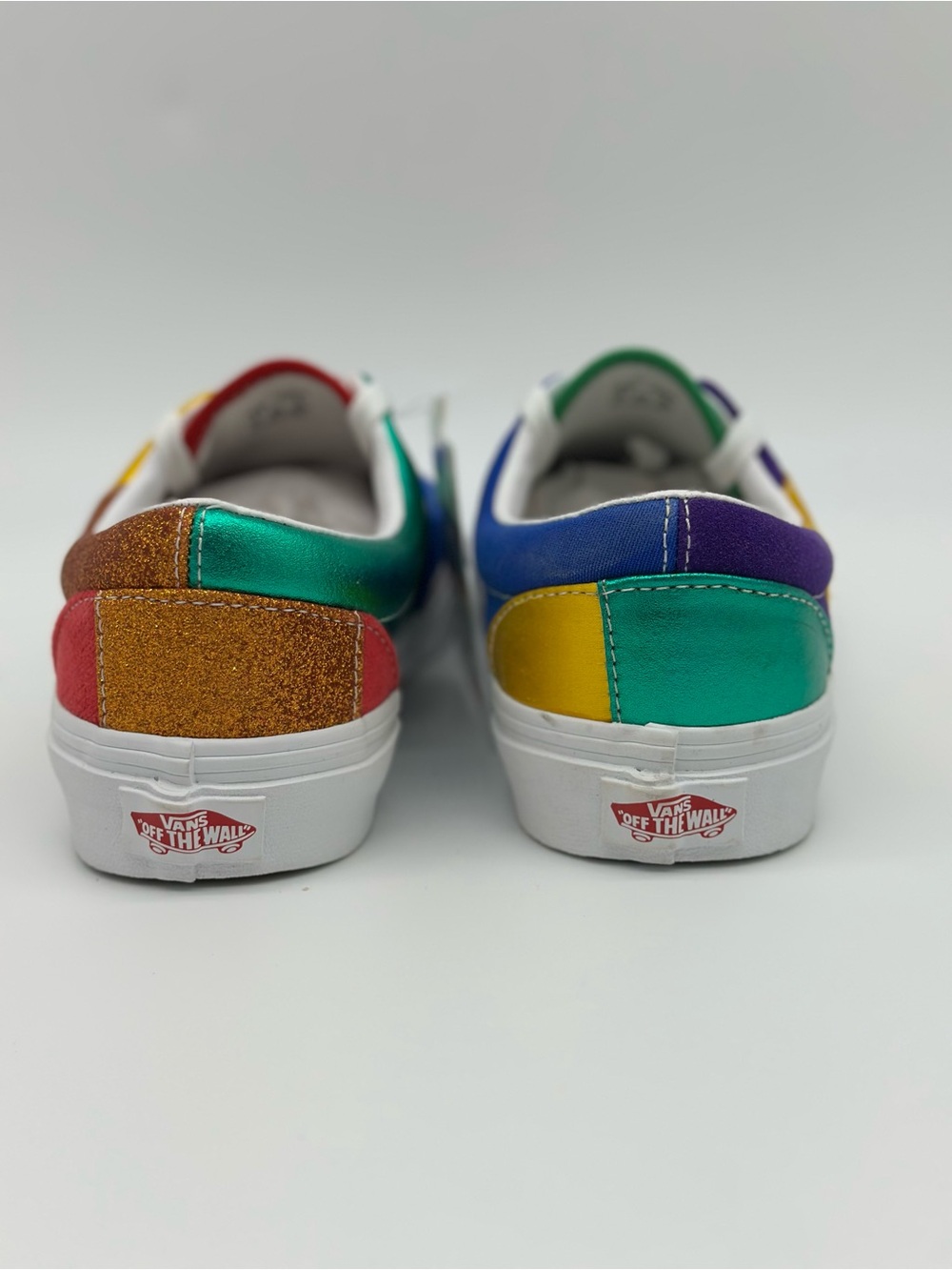Vans Multi-Color Low Top Sneakers in Purple, Blue, Yellow, Red, Gold - Picture 6 of 10